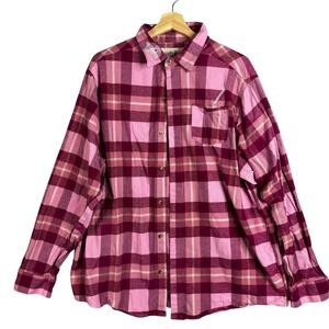 Harry Potter Cakeworthy Flannel Shirt Womens 2XL Pink Plaid "Breaking The Rules"